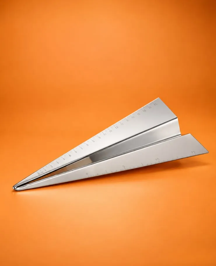 Setul cadou Executive Class cu brad decorativ de 60 cm, organizatorul de birou Ready 4 Take Off, rigla Airplane Ruler și o agendă Hugo Boss (fotografia 3 din 3)